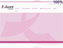 Tablet Screenshot of beawarefoundation.org